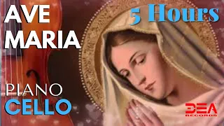 Ave Maria Instrumental, Piano, Cello, Ave Maria Schubert, Relaxing Classic Piano Music | 5 HOUR