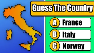 Guess The Country From It's Shape (Geography Quiz)