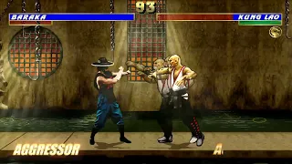 Mortal Kombat Trilogy (MKP) - Baraka HD vs Kung Lao mk2 HD test