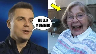 Tämä HULLU mummo pelottelee lapsia…