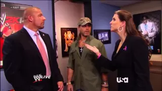 Stephanie, Triple H, & Shawn Michaels Backstage