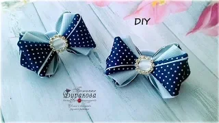 🎀 Школьные бантики из репсовых лент 🎀 Канзаши 🎀 Ribbon bow Kanzashi 🎀 Hand мade 🎀 DIY