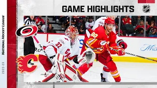 Hurricanes @ Flames 10/22 | NHL Highlights 2022