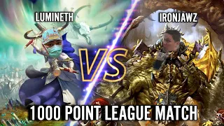 Lumineth Realm-Lords vs Ironjawz Warhammer Age of Sigmar Battle Report 1000 Point LEAGUE GAME