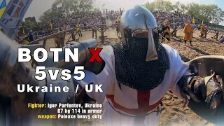 Buhurt Tech TV GoPro | BOTN X 5vs5 UK vs Ukraine 60fps