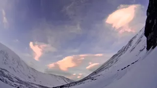 Закат на перевале Петрелиуса Западном. Sunset on West Petrelius pass.