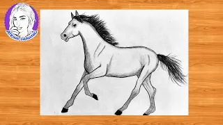 Horse Drawing Tutorial in Pencil // How to Draw a Horse pencil sketch
