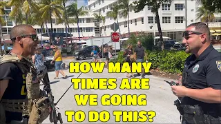 Lawful Open Carry on South Beach with The Armed Fisherman