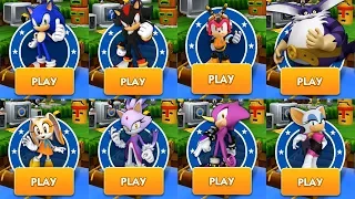 SONIC DASH - SONIC VS SHADOW VS BIG VS CHARMY VS CREAM VS BLAZE VS ESPIO VS ROUGE