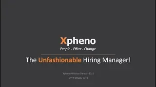 The Unfashionable Hiring Manager!