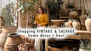 shopping VINTAGE & SALVAGE home decor + haul *SO DREAMY* | XO, MaCenna Vlogs