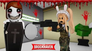 😱POR esta RAZÓN nunca ROBES en el BANCO de BROOKHAVEN a las 3 AM | Roblox | ValeryRm