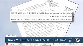 Navy vet sues church over dog attack