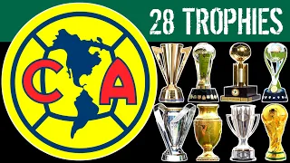 Club América All Trophies 1916-2024 (28 Titles)