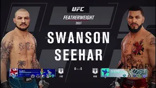 UFC 4 Cub Swanson Vs Seehar (It got too in the kitchen for my opponent) Ranked Online.