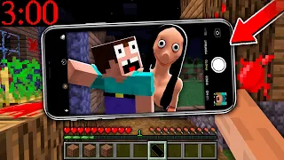 SCARY SELFIE With MOMO at 3 AM! Scary Phone! in Minecraft Noob vs Pro