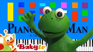 BabyTV - Little Green Frog Slow EASY Medium 4K Piano Tutorial