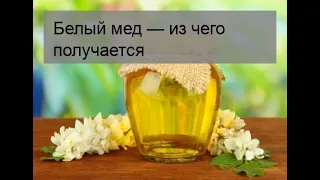 Белый мед — из чего получается