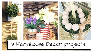 3 FARMHOUSE HOME DECOR DIYS | Dollar Tree  | Dollarama