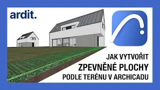 Jak vytvořit zpevněné plochy podle terénu v Archicadu