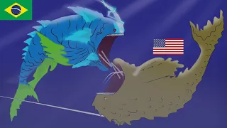 The Bloop [American Bloop 🇺🇸] Vs. Bloop [Brazilian Bloop 🇧🇷] #bloop  - Godzilla Cartoons