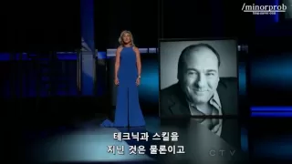 Edie Falco gives Tribute to James Gandolfini (Korean sub)