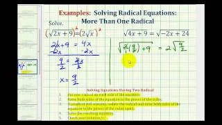 Ex 5:  Solve Radical Equations - Two Square Roots
