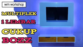 cara membuat meja tv gantung | backdrop TV simple minimalis part2