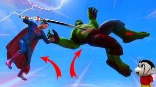 GTA5 : Super Man & Hulk Fight GTA 5 ! (GTA 5 mods)