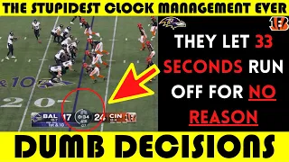 Dumb Decisions: The STUPIDEST CLOCK MANAGEMENT in Wild Card Round HISTORY | Ravens @ Bengals (2022)