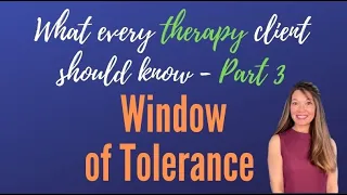 What Every Therapy Client Should Know 03 - Window of Tolerance
