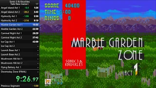 Sonic 3 & Knuckles Tails NewGame+ Glitchless speedrun 1:35:40 (Real time WR)