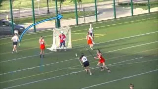 The shooting space foul in girls lacrosse