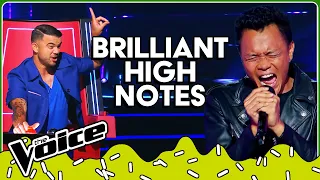 Unbelievable HIGH NOTES in the Blind Auditions of The Voice | Top 10