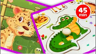 Learn Wild Animal Names, Numbers and Counting | Preschool Learning Video