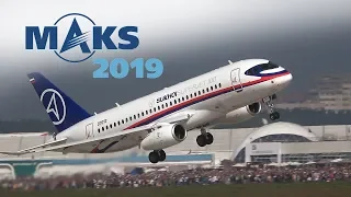 MAKS 2019 ✈️ SSJ100, Sukhoi Superjet 100 - HD 60fps