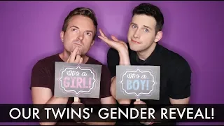 Twin Gender Reveal!!! - Gay Dads & Twins IVF Surrogacy Journey /// McHusbands