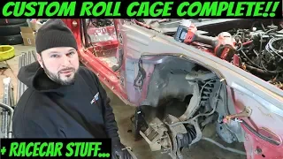 Crazy CHEAP racecar build // Custom Roll cage is done! + Other Racecar prep. RACE FOR FREE!