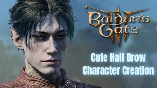 Baldur's Gate 3 | Cute Male Half Drow Character Creation | PS5