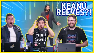 Keanu Reeves Cyberpunk Live Reaction Freakout! - Kinda Funny Live Reactions