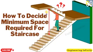 Minimum Space Required For A staircase | How To Find The Length & Width Of The Stair | Stair Design