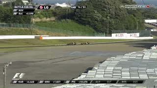 Kimi Raikkonen overtake on Heikki Kovalainen Japanese GP 2012