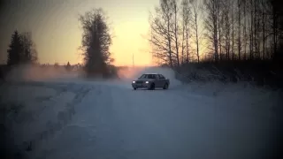 Snow drifting Mercedes-benz