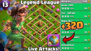 Th16 Legend League Attacks Strategy! +320 May Season Day 13 : Clash Of Clans