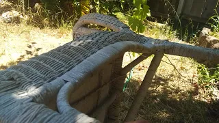 ReMade in America: How to Repair A Broken Wicker Chair Part 2