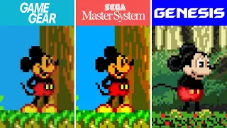 Castle of Illusion Starring Mickey Mouse (1990) Game Gear vs Master System vs Sega Genesis