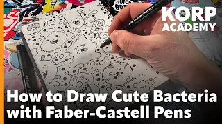 How to draw Cute Bacteria with Faber-Castell pens!