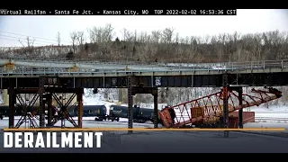 Derailment at Santa Fe Junction Caught on Cam!