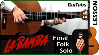 How to play LA BAMBA 🎸 [Final Folk Solo] - Los Lobos / GUITAR Lesson 🎸 / GuiTabs N°158 C 🆕