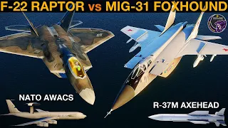 Could US F-22 or F-15EX Protect NATO AWACS From Russian Mig-31 Over Black Sea? (WarGames 88) | DCS